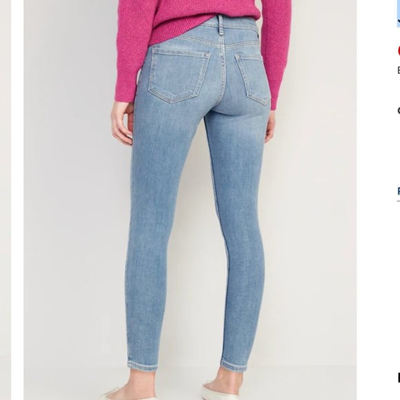 Old Navy Rockstar 24/7 Sculpt Super Skinny Mid-Rise Jeans | Size 6 - Picture 4 of 7
